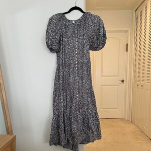 Spell Blue Floral Midi Dress